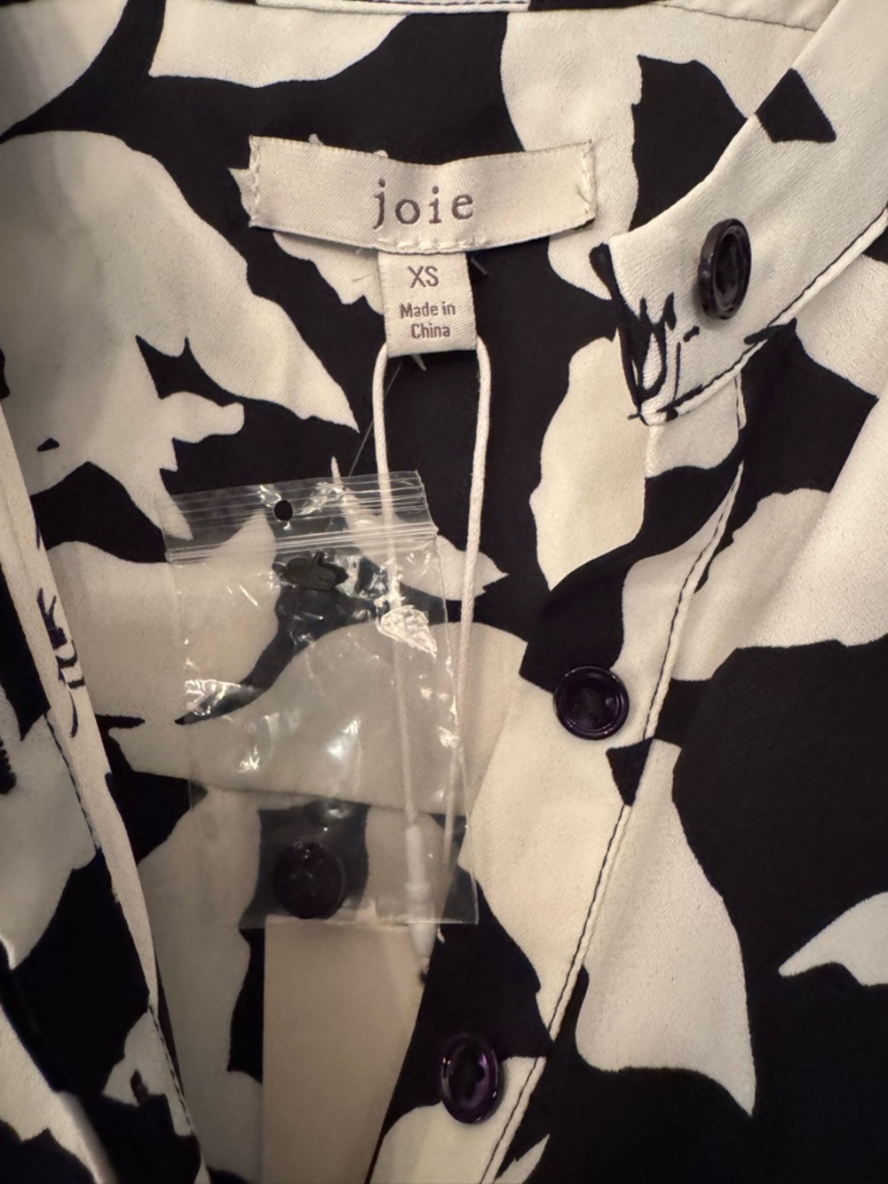 Joie Krystina Ruffle Trim Floral Dress Deep Sea Women’s Blackish Blue Size XS - Picture 13 of 14